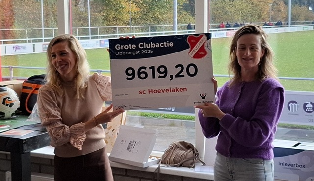 Grote Club Actie levert € 9619,20 op