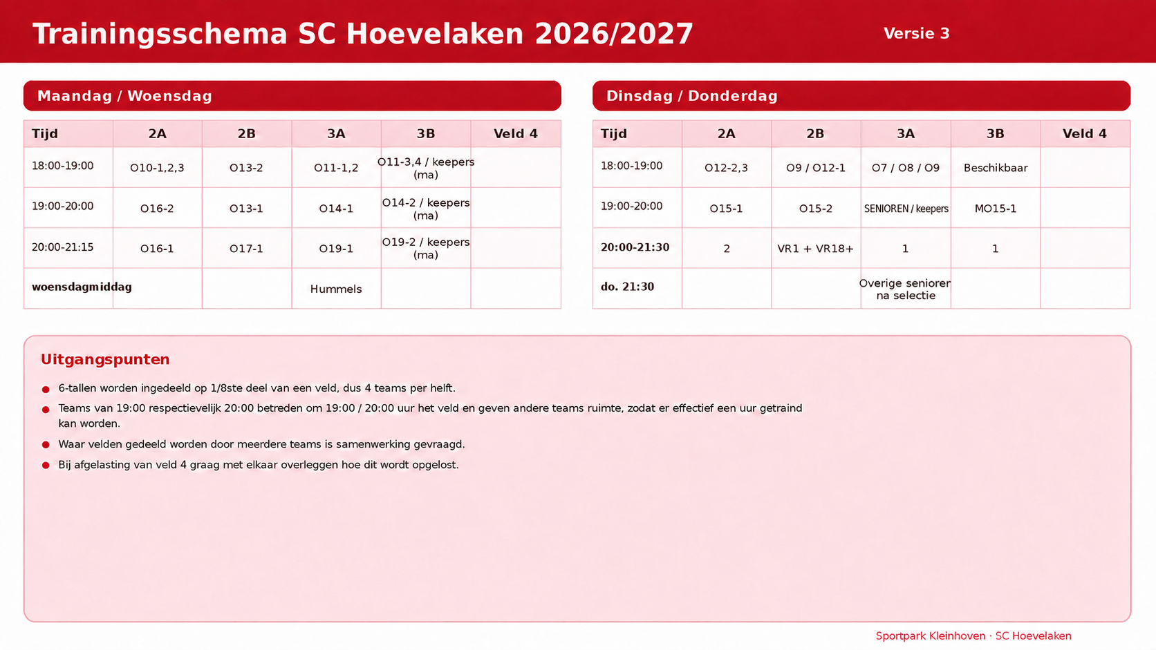 Trainingsschema 2026/2027 (versie 3!!)