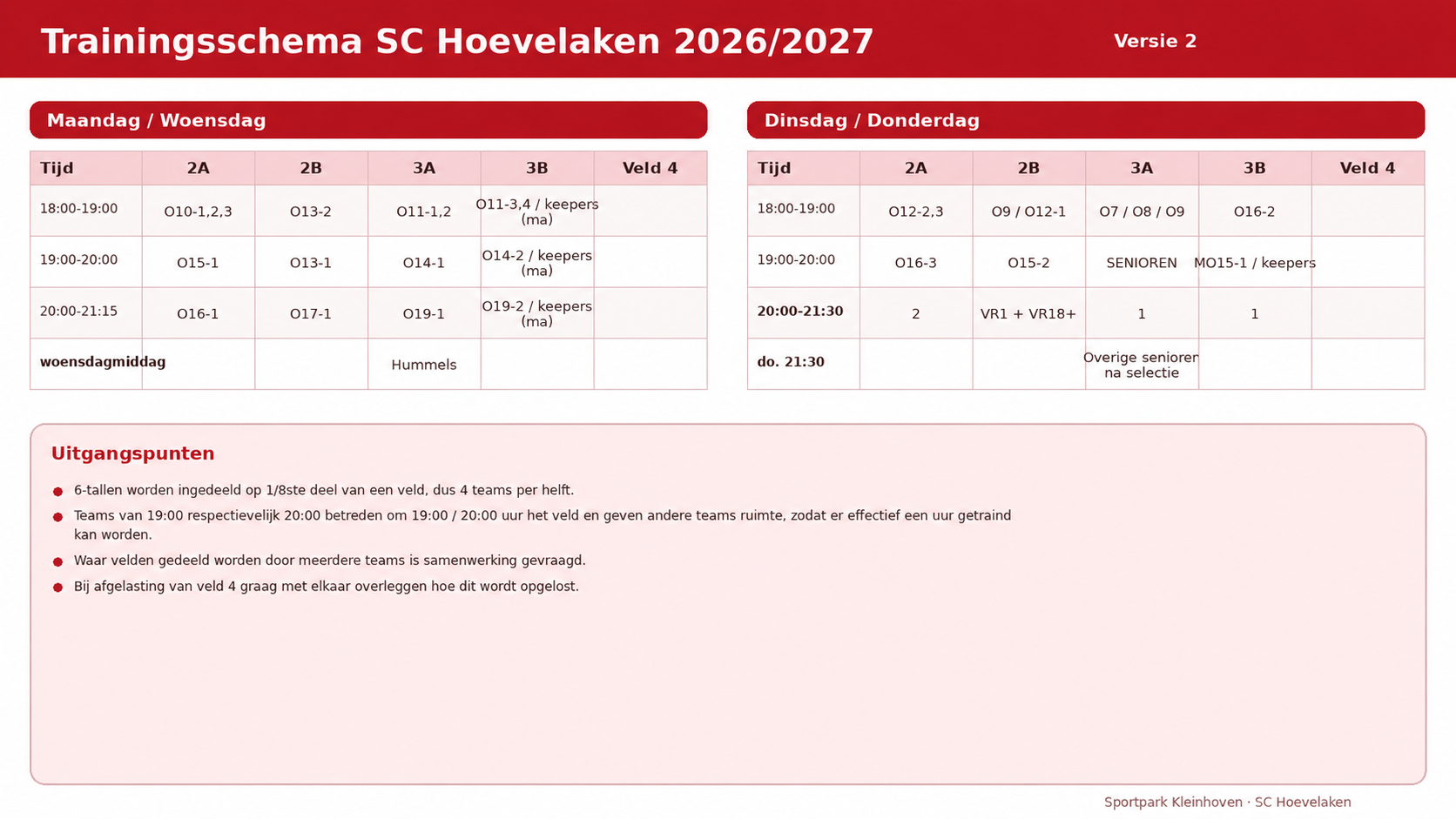 Trainingsschema 2026/2027 (versie 2!!)