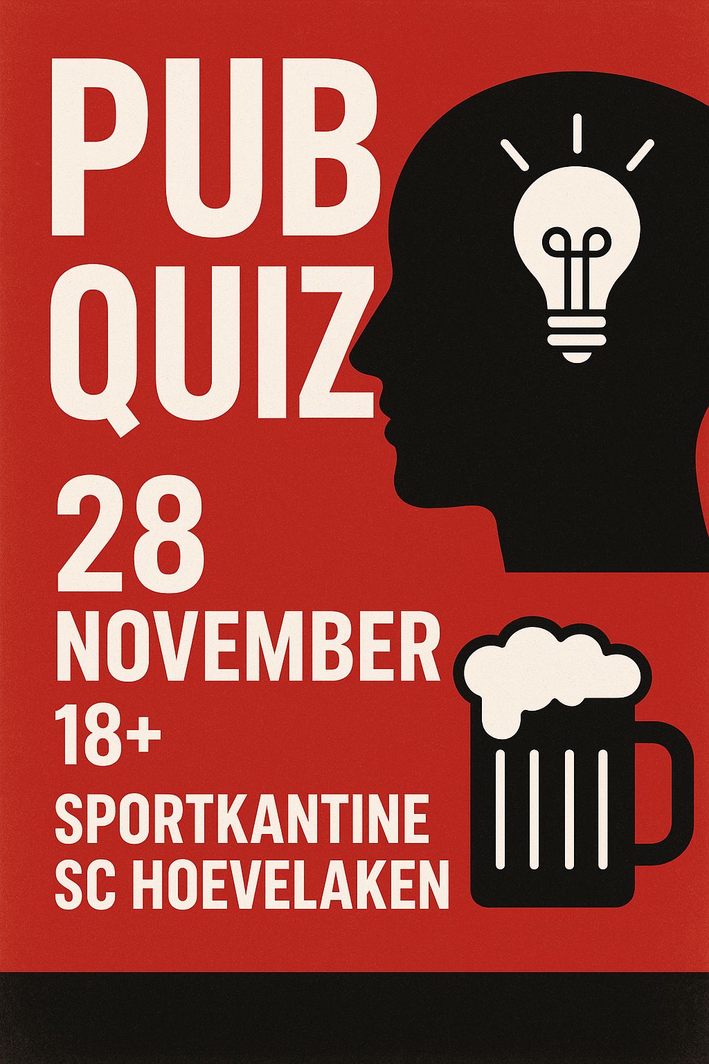 Pubquiz sc Hoevelaken op vrijdag 28 november
