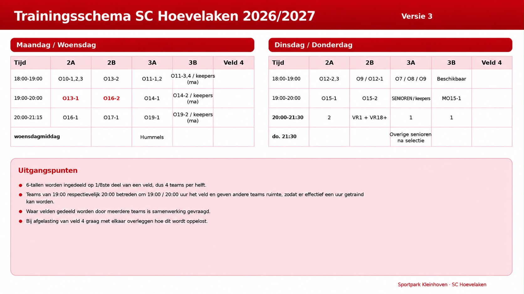 Trainingsschema 2026/2027 (versie 4 alleen veldwijzigingen!!)