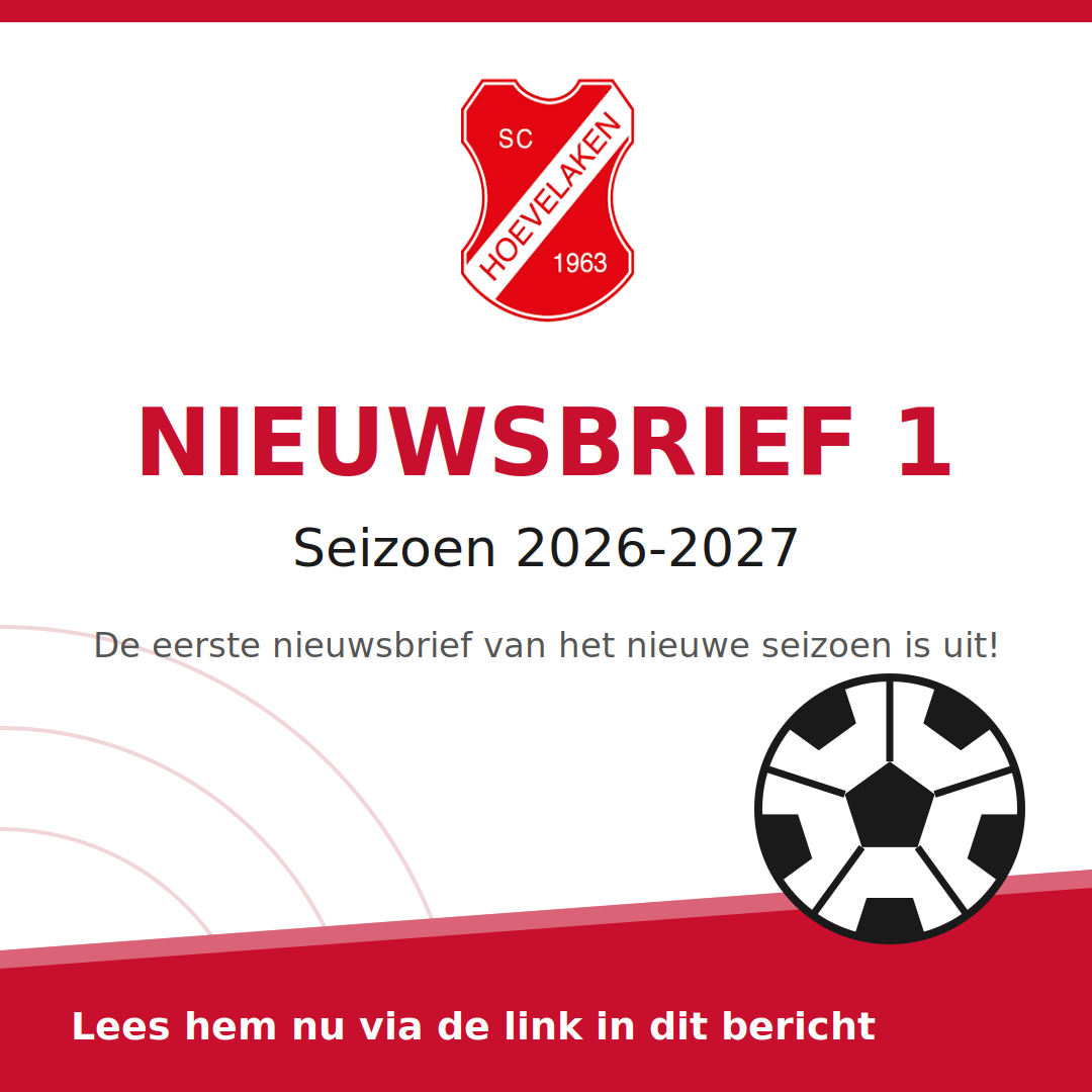 Nieuwsbrief 1 van seizoen 2026-2027 is uit!